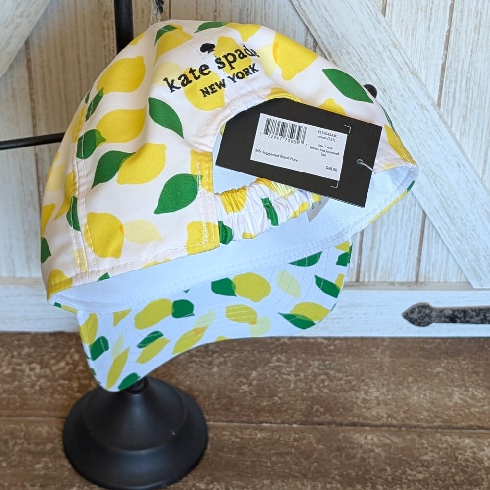 ♠️ Kate Spade New York 🍋Lemon Toss Baseball Cap NWT - Picture 5 of 7